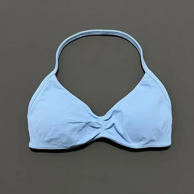 New Popular Women's Yoga Bra High Elastic Extinction Neck Printing Beautiful Back Sports Bra Sports Fitness Vest Multi-color