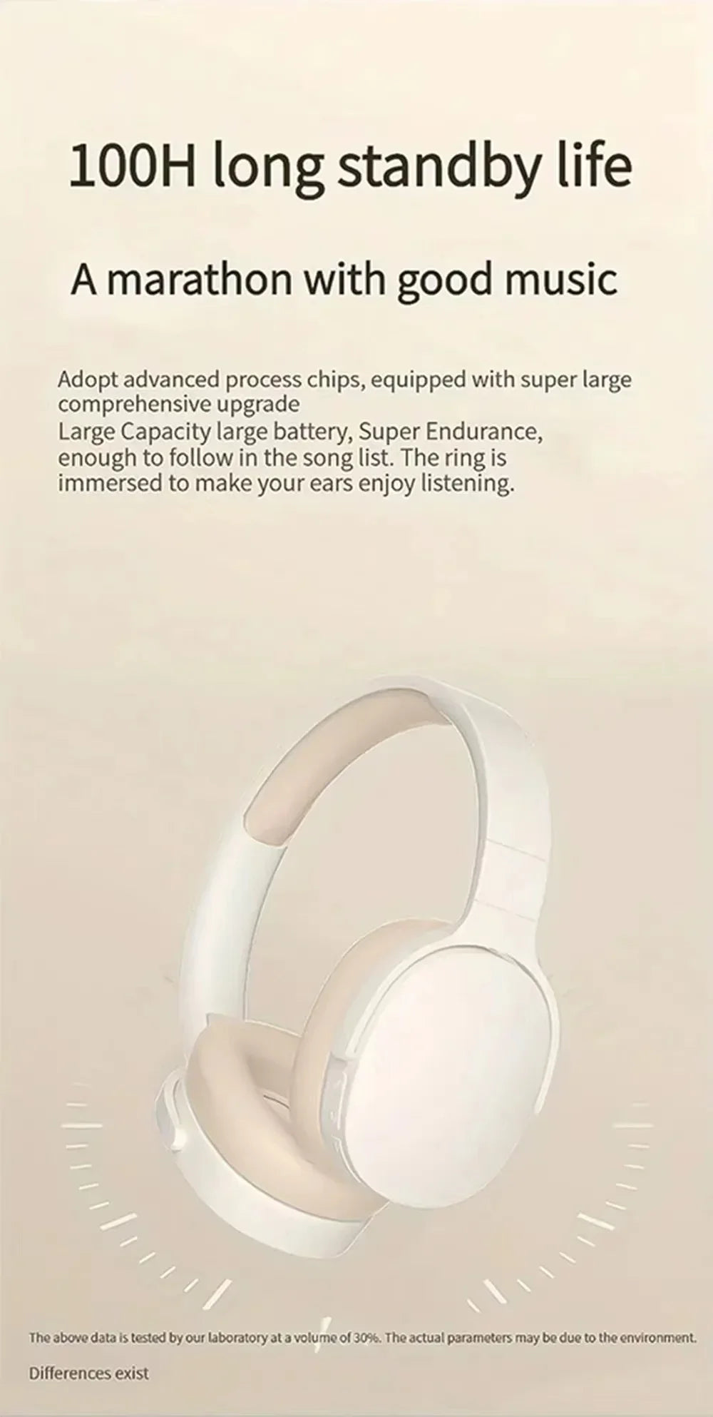 NEW Fashion Wireless Bluetooth Headphones Over Ear HIFI Stereo Headsets True Sports With Earphones TF/AUX Music Player with Mic