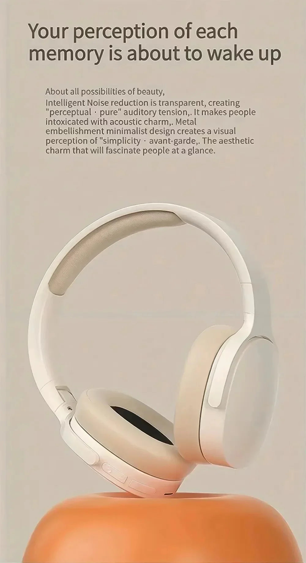 NEW Fashion Wireless Bluetooth Headphones Over Ear HIFI Stereo Headsets True Sports With Earphones TF/AUX Music Player with Mic