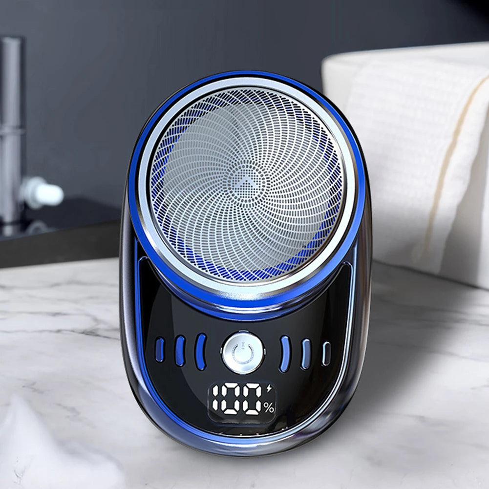 Mini Electric Shaver USB Charging Pocket Travel Razor Portable Wireless Detachable Shaver with Digital Display Beard Razor