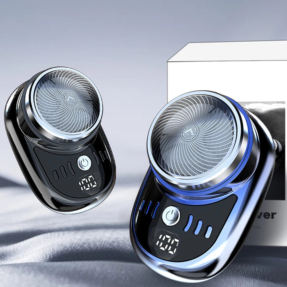 Mini Electric Shaver USB Charging Pocket Travel Razor Portable Wireless Detachable Shaver with Digital Display Beard Razor