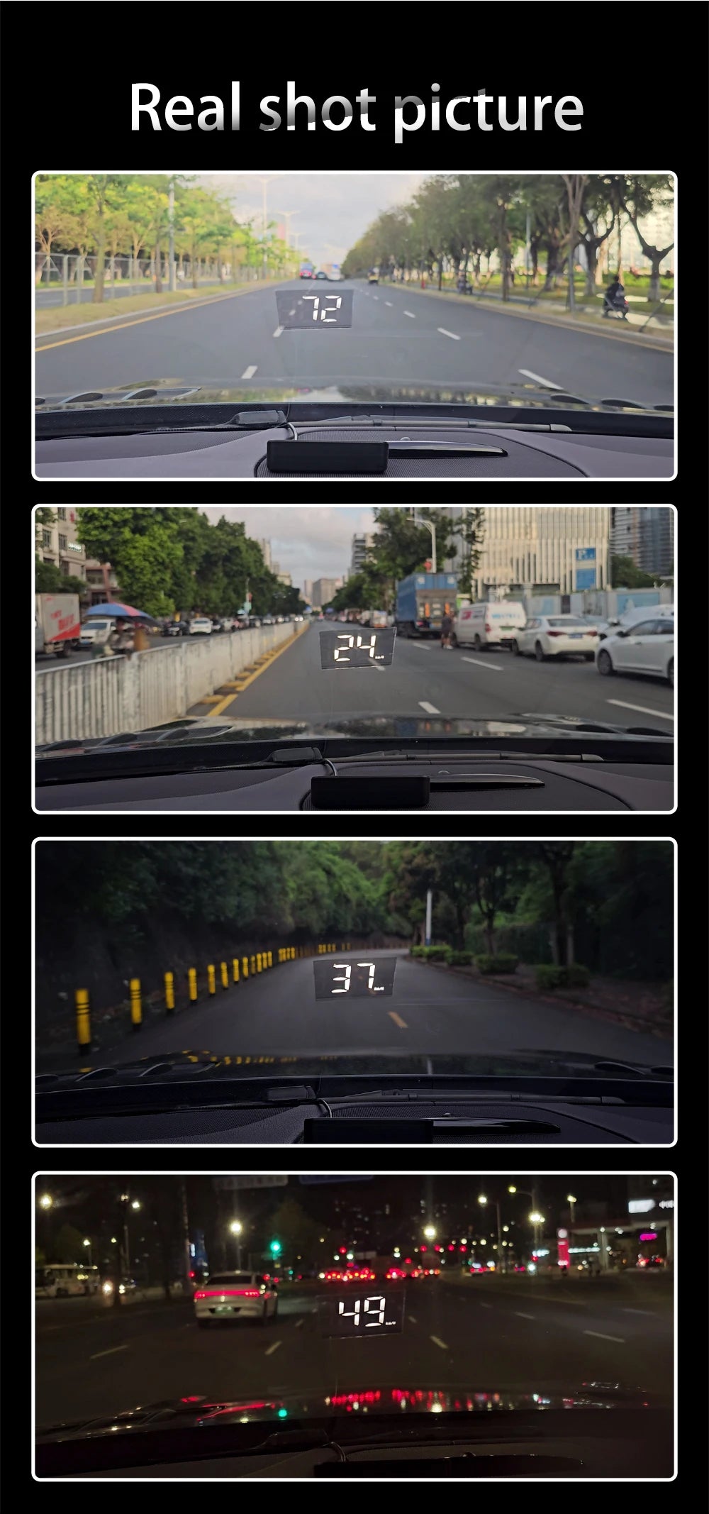 Car Head Up HD Display M2 GPS Speedometer Speed KMH Digital HUD Windshield Projector For All Cars Auto Electronics Accessories