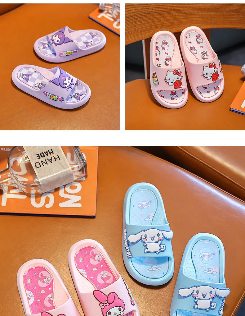 Children's slippers for summer, girls' indoor bathing, anti slip baby home, boys' straight drag