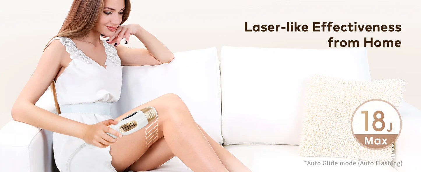 Permanent Laser Hair Removal Device Results in 4 Weeks Painless IPL Epilator 9 Levels 999900 Flashes Home Whole Body Treatment