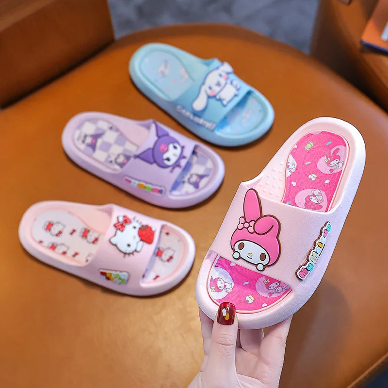 Children's slippers for summer, girls' indoor bathing, anti slip baby home, boys' straight drag