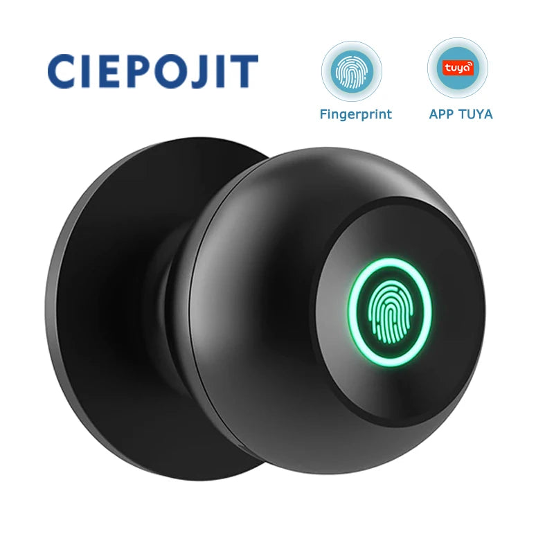CIEPOJIET Fingerprint Lock for Tuya Smart Lock with Bluetooth Door Lock Keyless Entry with Fingerprint and Tuya App