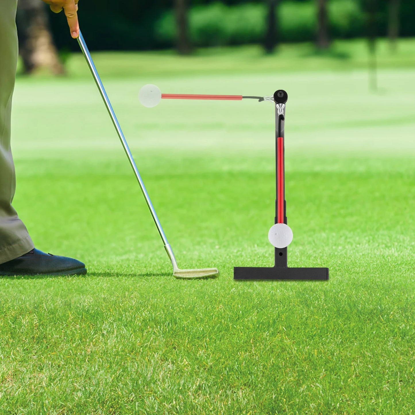 Outdoor Golf Hitting Swing Training Tool , Professional Golf Ball Chipping Practice Hitting Tool, Swing Practice Trainer Golf
