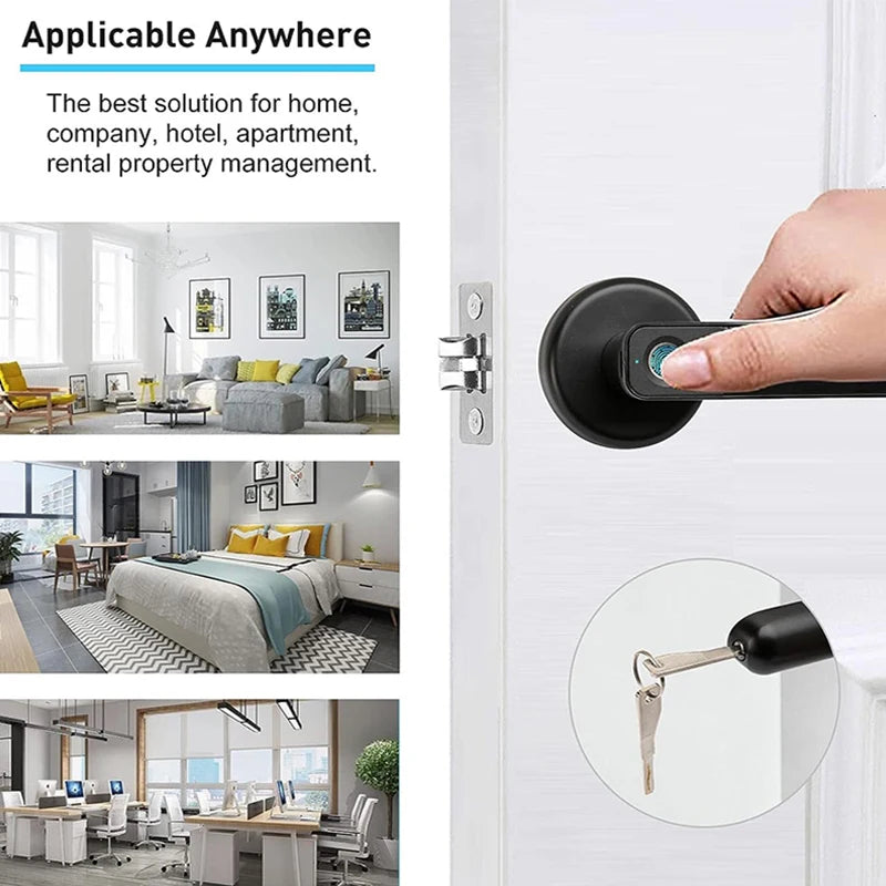 CIEPOJIT Electronic lock Smart Lock Fingerprint Lock unlock handle smart lock Smart Fingerprint Door Lock Keyless Entry