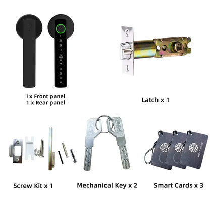 RAYKUBE M5 Tuya BLE Fingerprint Door Lock Digital Electronic Lock with Password/Key/IC Card/ Smartlife/ Tuya APP Unlock