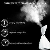 Nano Ionic Facial vaporizer Hot Face Steamer Blackhead Remover Vacuum Skin Scrubber Silicone Face Cleaning Brush Skin Care Set