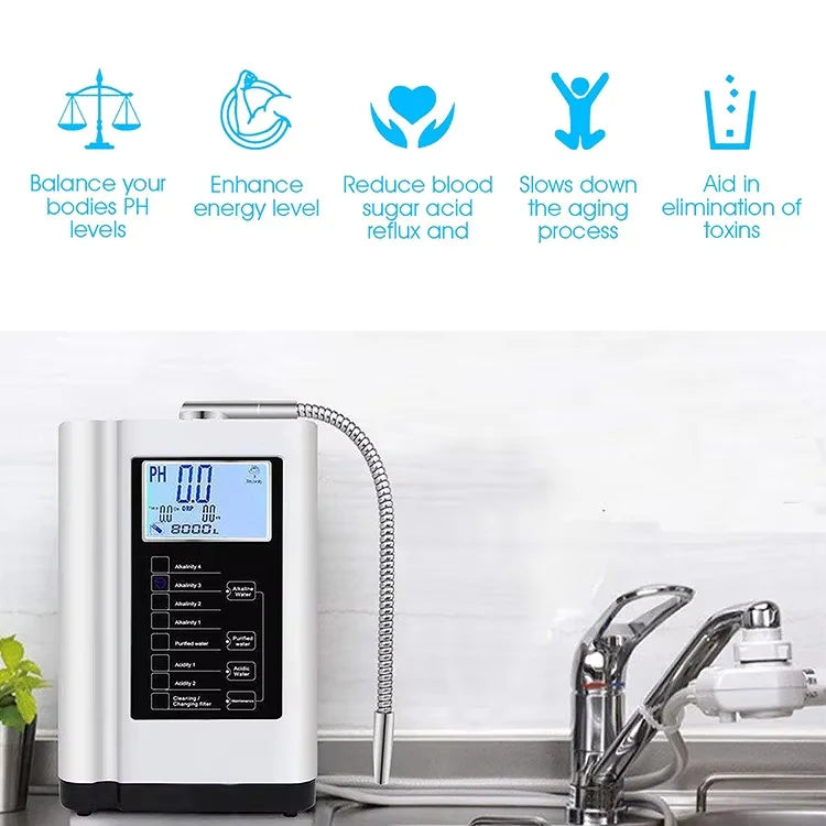 Moneng Portable Alkaline Water Ionizer with Hydrogen Filter Battery-Powered Hydrogen Water Treatment Appliances for Home Travel