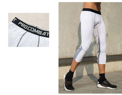 Men's Compression Pants Cycling Running Basketball Soccer Elasticity Sweatpants Fitness Tights Legging Trousers Rash Guard Gym
