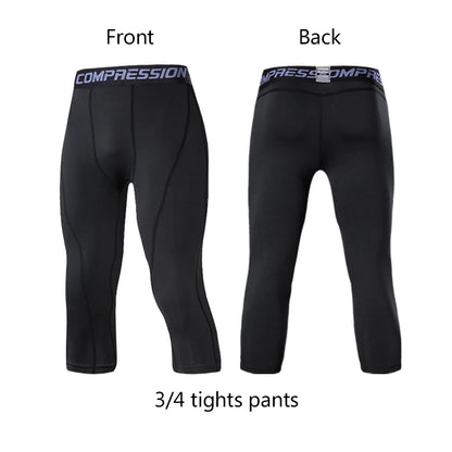 Men's Compression Pants Cycling Running Basketball Soccer Elasticity Sweatpants Fitness Tights Legging Trousers Rash Guard Gym
