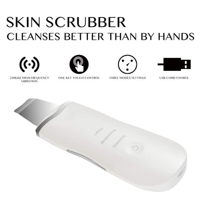 Nano Ionic Facial vaporizer Hot Face Steamer Blackhead Remover Vacuum Skin Scrubber Silicone Face Cleaning Brush Skin Care Set