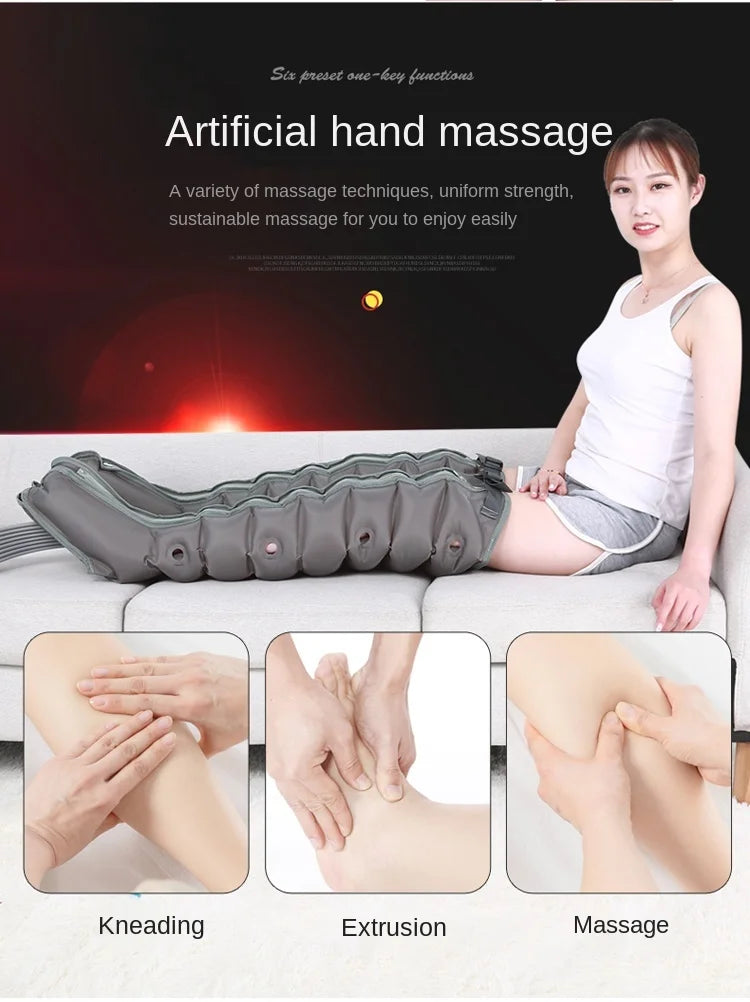 Leg massager air wave pressure physiotherapy pneumatic foot massage machine air pressure kneading home foot massager
