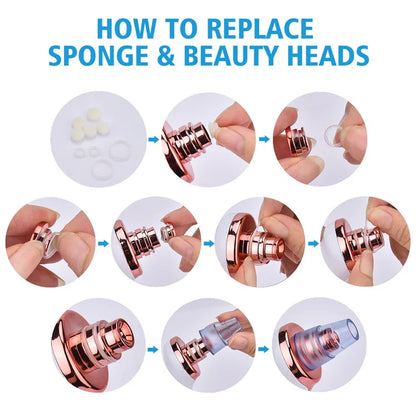 Nano Ionic Facial vaporizer Hot Face Steamer Blackhead Remover Vacuum Skin Scrubber Silicone Face Cleaning Brush Skin Care Set