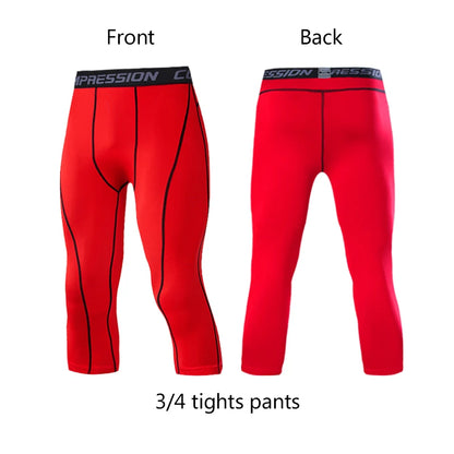Men's Compression Pants Cycling Running Basketball Soccer Elasticity Sweatpants Fitness Tights Legging Trousers Rash Guard Gym