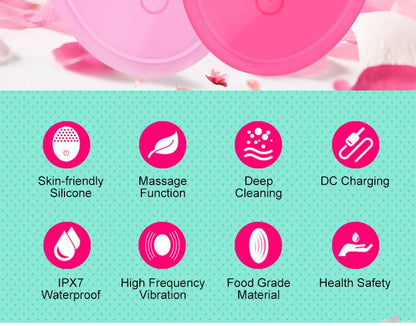 Nano Ionic Facial vaporizer Hot Face Steamer Blackhead Remover Vacuum Skin Scrubber Silicone Face Cleaning Brush Skin Care Set