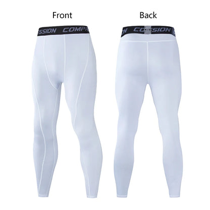 Men's Compression Pants Cycling Running Basketball Soccer Elasticity Sweatpants Fitness Tights Legging Trousers Rash Guard Gym