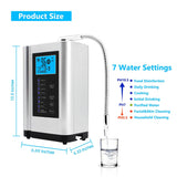 Alkaline Water Ionizer hydrogen generator Machine Purifier,Produces pH 3.5-10.5 Alkaline Acid water Water Filter system for Home