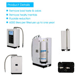 Moneng Portable Alkaline Water Ionizer with Hydrogen Filter Battery-Powered Hydrogen Water Treatment Appliances for Home Travel