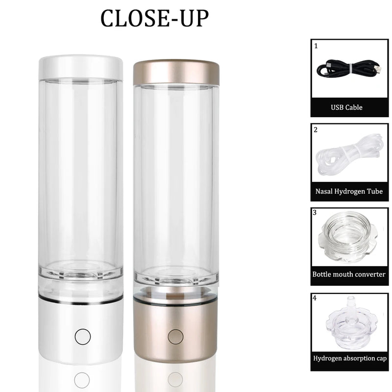 IHOOOH 5000PPB Nano Rich Hydrogen Water Generator Bottle Alkaline Anti Aging Ionizer H2 water cup Hydrogen oxygen separation