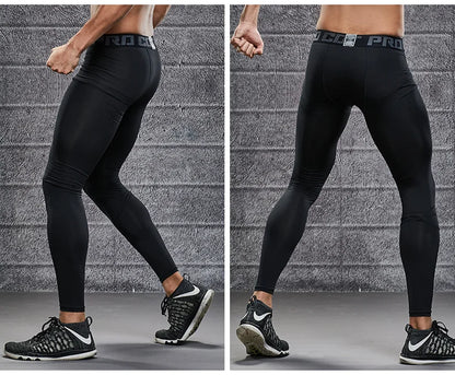 Men's Compression Pants Cycling Running Basketball Soccer Elasticity Sweatpants Fitness Tights Legging Trousers Rash Guard Gym