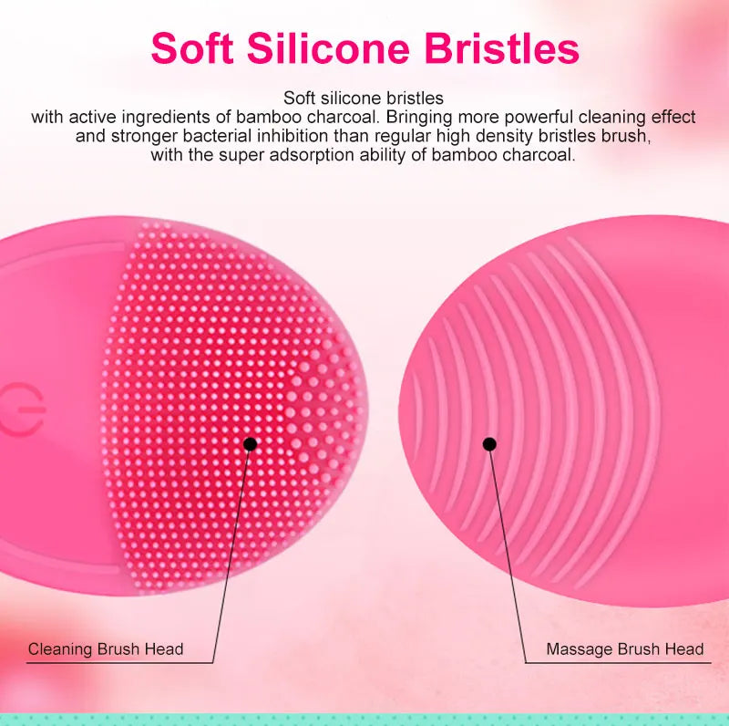 Nano Ionic Facial vaporizer Hot Face Steamer Blackhead Remover Vacuum Skin Scrubber Silicone Face Cleaning Brush Skin Care Set
