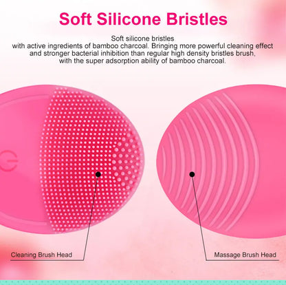 Nano Ionic Facial vaporizer Hot Face Steamer Blackhead Remover Vacuum Skin Scrubber Silicone Face Cleaning Brush Skin Care Set