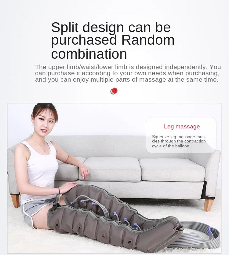 Leg massager air wave pressure physiotherapy pneumatic foot massage machine air pressure kneading home foot massager