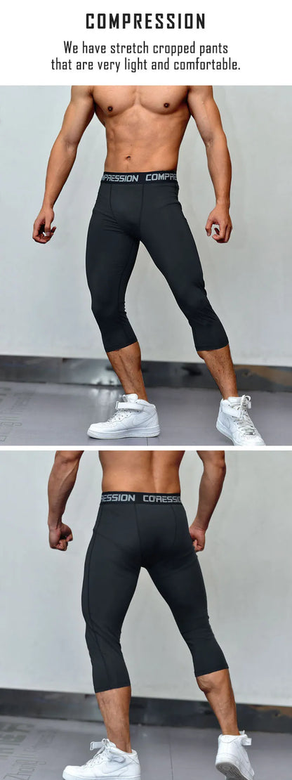 Men's Compression Pants Cycling Running Basketball Soccer Elasticity Sweatpants Fitness Tights Legging Trousers Rash Guard Gym