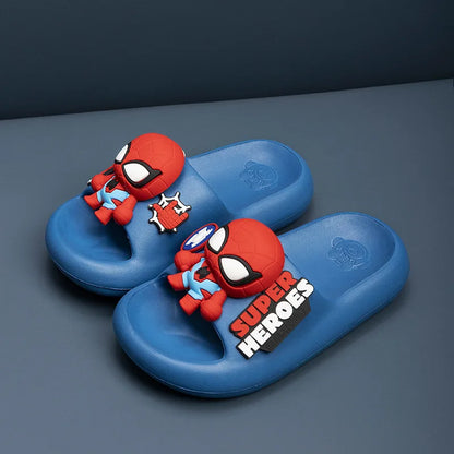 Spider Man Children's Slippers Summer Boys' Non Slip Indoor And Outdoor Home Soft Bottom Boys' Cartoon Cool Slippers
