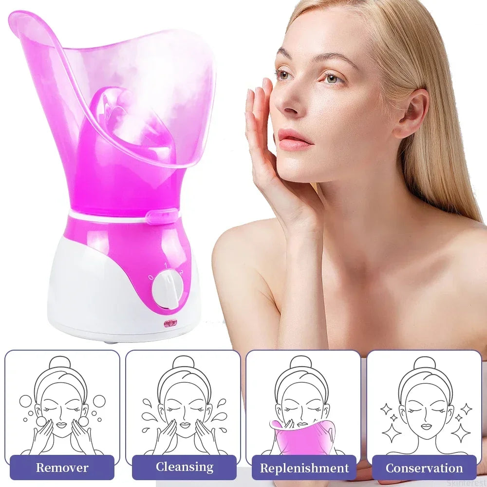 Facial Sauna Home Spa Warm Mist Moisturizing Pore Cleanser Removing Acne Aromatherapy Skin Care Face Steamer