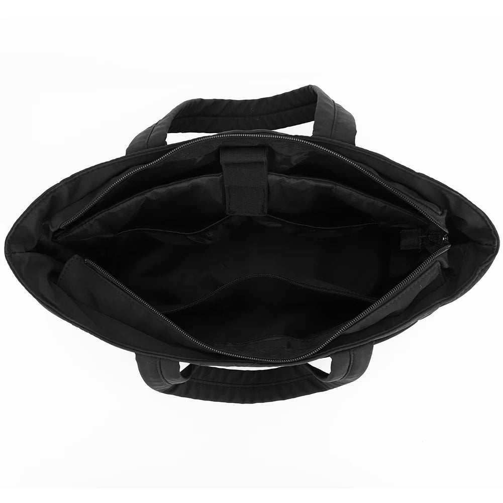 Puffer Tote Bag for Women Lightweight Down Cotton Padded Crossbody Bag Large Capacity Handbag Puffy Purse for Shopping Travel ﻿