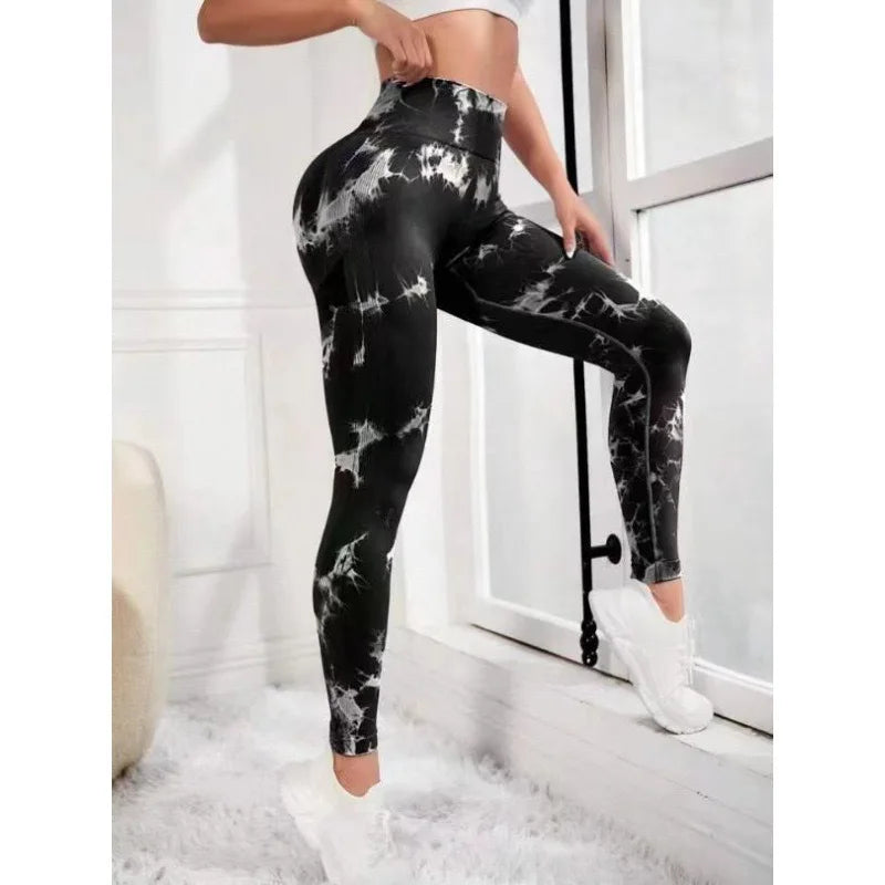 26 Colors Tie-dye High Elastic Yoga Leggings 2025 Women High Waist Fitness Outfits for Women Sports Gym Athletic Jogging Workout