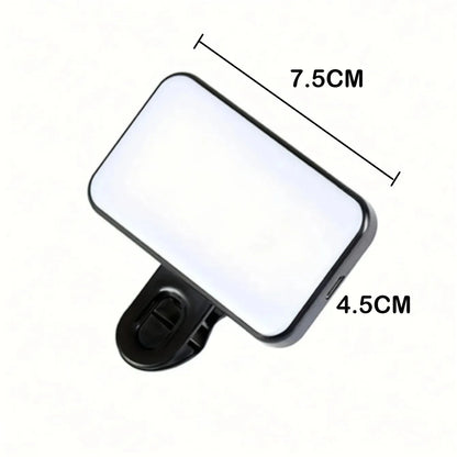 Portable Mini Selfie Video Conference Fill Light 3 Modes Rechargeable Adjustable Brightness for Mobile Phone & Computer