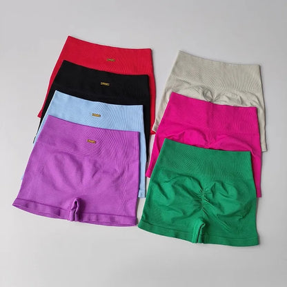 Women Yoga Shorts Fitness Shorts Breathable Sports Short Leggings High Waist Hip lift Workout Cycling Shorts Gym Running Shorts