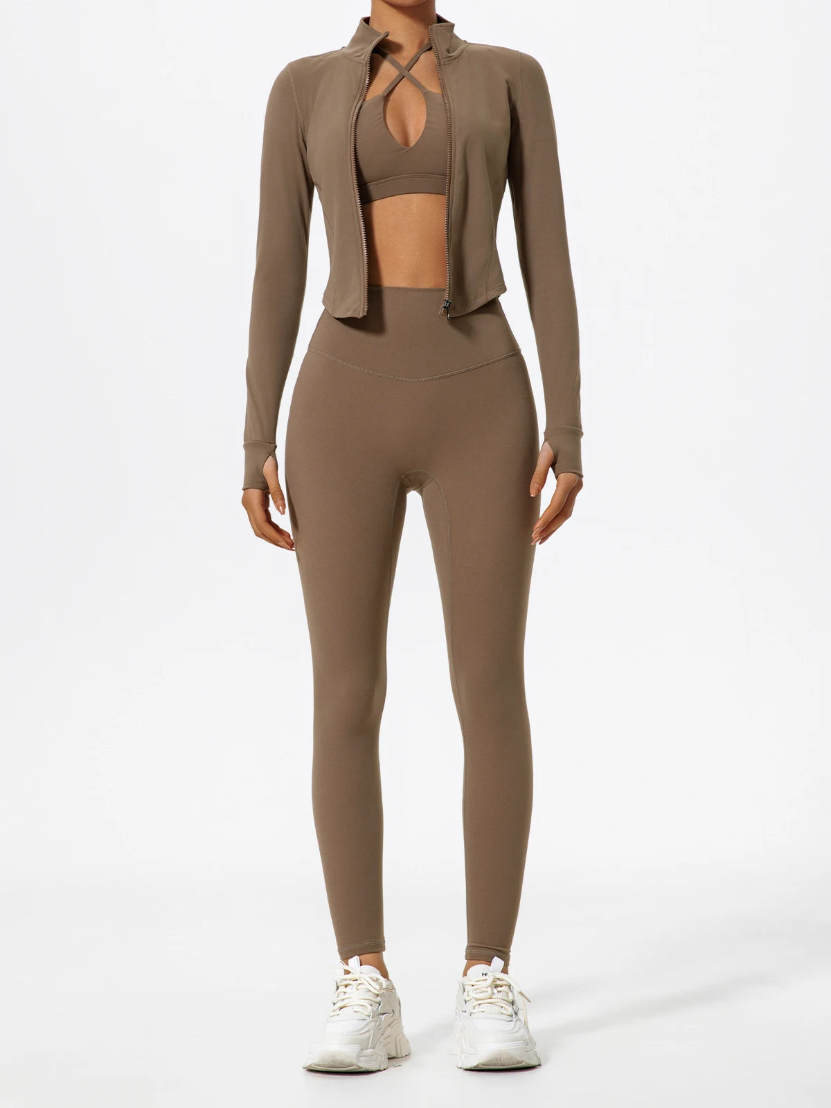 Hearuisavy Ultra-Soft Fabrics Casual Tight Sports Jackets Women Zipper Yoga Clothes Female Quick-Dry Long Sleeve Sportswear