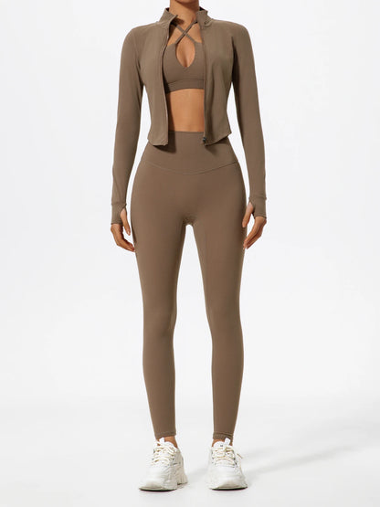 Hearuisavy Ultra-Soft Fabrics Casual Tight Sports Jackets Women Zipper Yoga Clothes Female Quick-Dry Long Sleeve Sportswear
