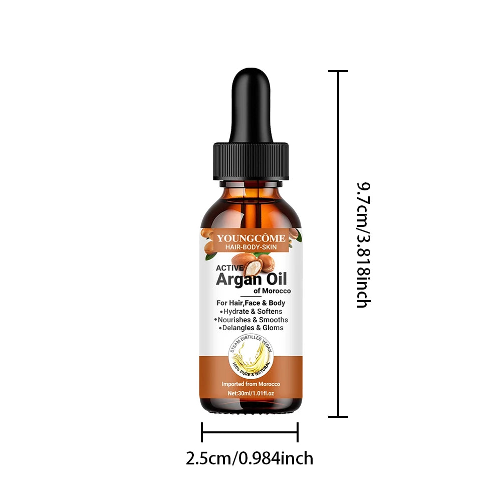Morocco Argan Hair Oil Care Essence Nourishing Moisturizer Face Repair Improve Split Hair Younger Firming Lifting Skincare
