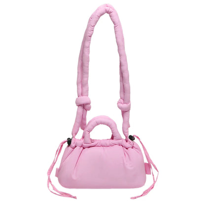 Puffer Tote Bag for Women Lightweight Down Cotton Padded Crossbody Bag Large Capacity Handbag Puffy Purse for Shopping Travel ﻿