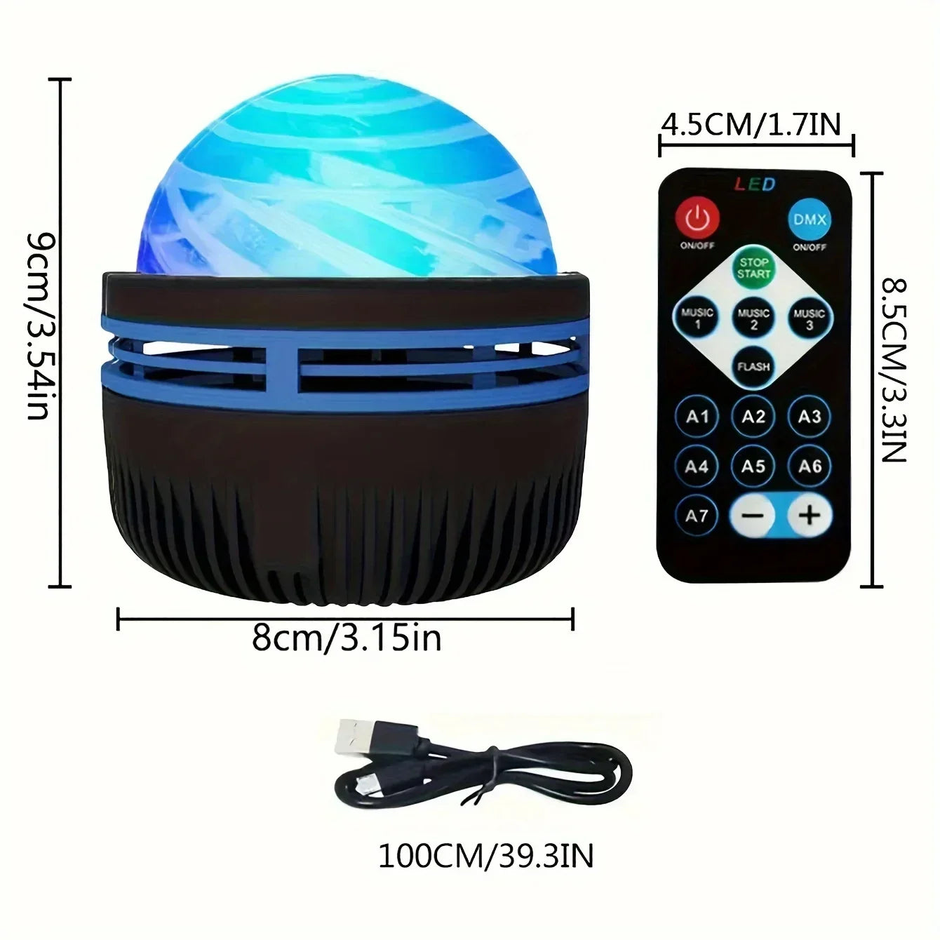 LED Galaxy Projector Light Multi-color Remote Control for Bedroom Decoration Christmas Star Projector Night Light New Year Gift