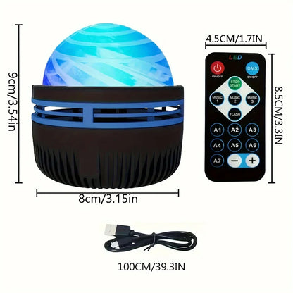 LED Galaxy Projector Light Multi-color Remote Control for Bedroom Decoration Christmas Star Projector Night Light New Year Gift
