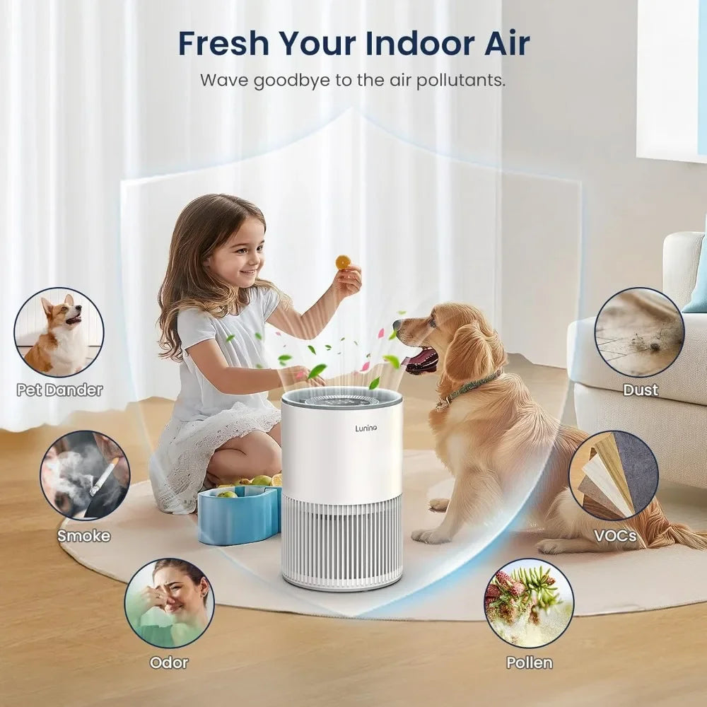 Air Purifiers for Home Large Room up to 1200ft², True HEPA Air Purifier for Bedroom with Fragrance Function, Air Quality Sensor