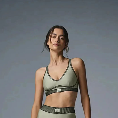 Yoga Bra Gym Set Leggings 7/8 Breasted Smooth and comfortable Sports Bra Tight Fitting Workout Set Workout Clothes For Women's