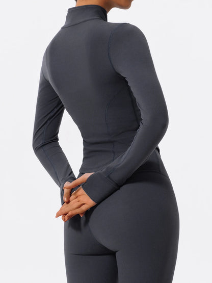 Hearuisavy Ultra-Soft Fabrics Casual Tight Sports Jackets Women Zipper Yoga Clothes Female Quick-Dry Long Sleeve Sportswear