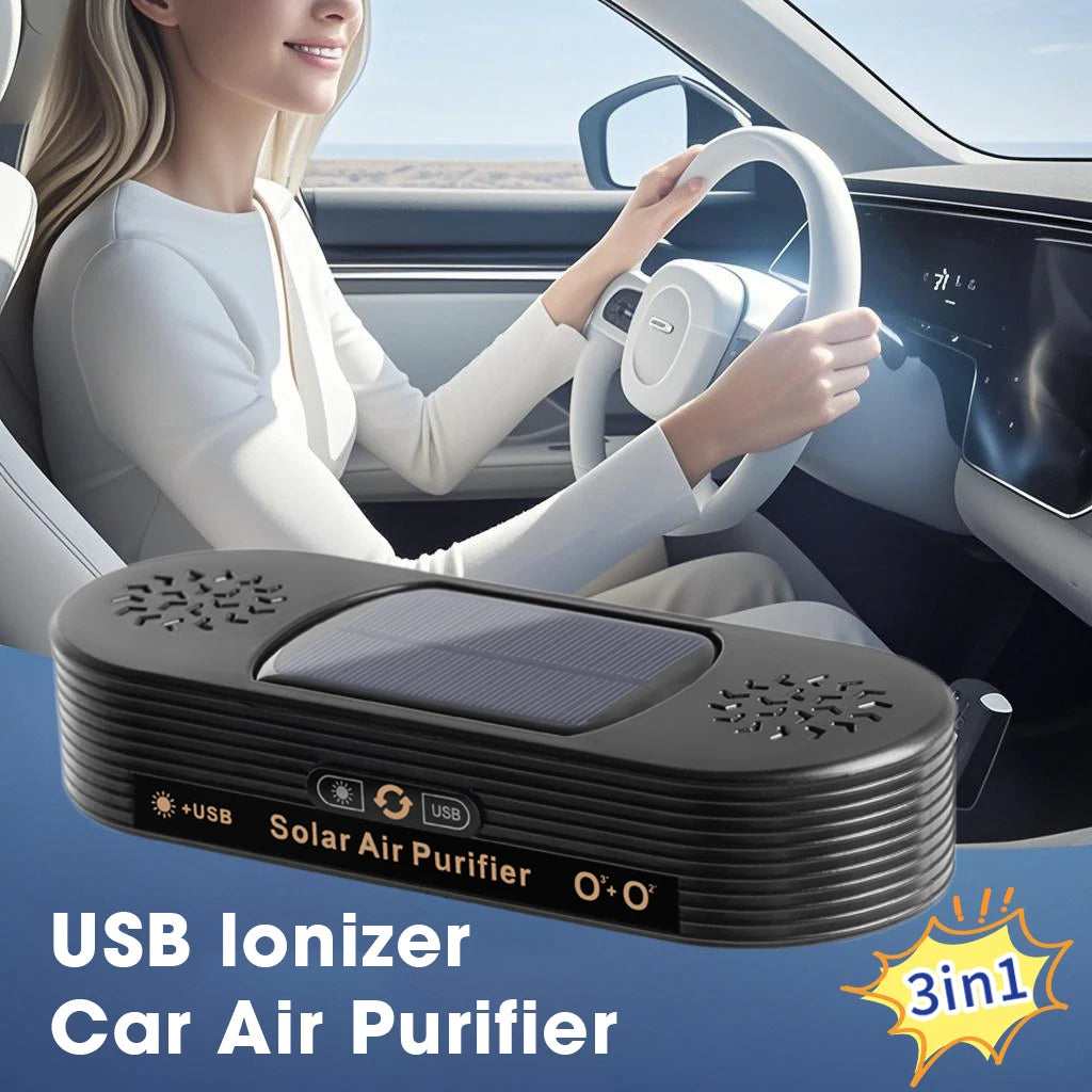 Small car air purifier, USB power cord, automatic operation, built-in deodorization chip, no consumables, no fan, silent.