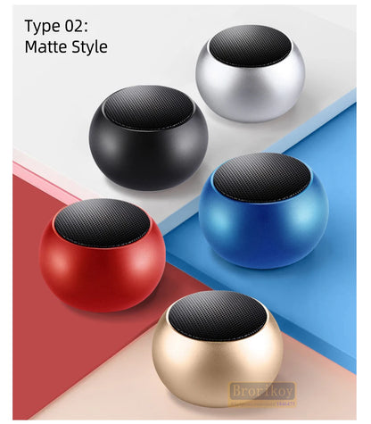 Metal Mini Wireless Bluetooth Speaker Hifi Portable Music Subwoofer Super Bass Stereo Column Mobile Phone Computer Music Player