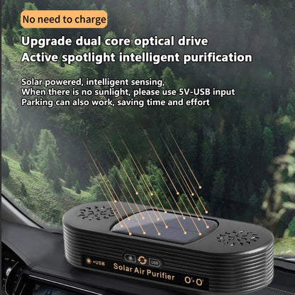 Small car air purifier, USB power cord, automatic operation, built-in deodorization chip, no consumables, no fan, silent.