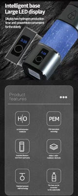 New hydrogen rich water cup high concentration water element cup electrolyte 6000PPB+ Portable negative ion cup making